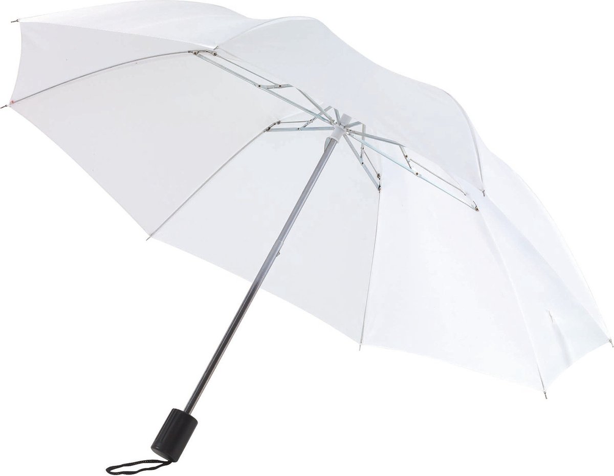 Opvouwbare paraplu wit 85 cm - Paraplu's