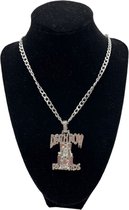 Death Row Records, Chain, Ketting/Hanger, Hiphop, Dr Dre, Snoop Dogg, Suge Knight, Zilverkleurig
