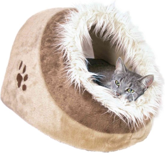 Trixie kattenmand iglo minou donkerblauw / blauw 35x26x41 cm