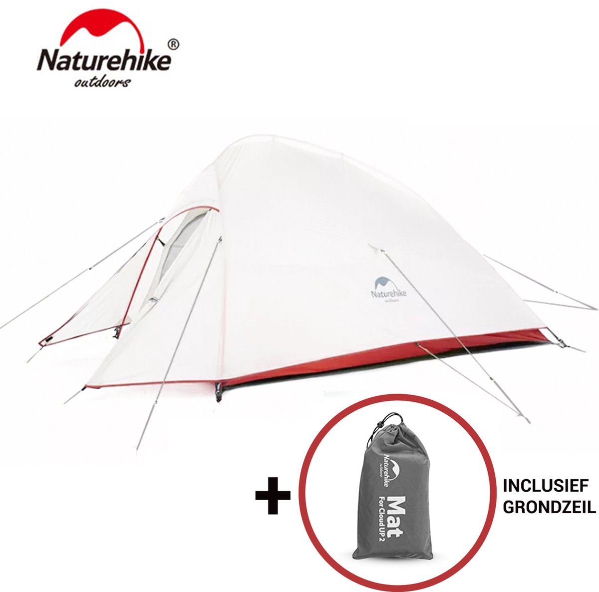 hoeveelheid verkoop overzien Verslaafd Naturehike® Cloud Up 2 Upgraded - 2 persoons tent - Lichtgewicht tent -  Incl.... | bol.com