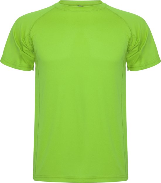 Limoen Groen unisex sportshirt korte mouwen MonteCarlo merk Roly maat XL