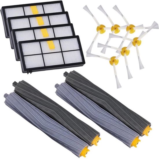 Foto: Bukkitbow xl set reserve onderdelen voor irobot roomba 800 900 serie luxe set bestaande uit hepa filter borstel zijborstel 14 delige set