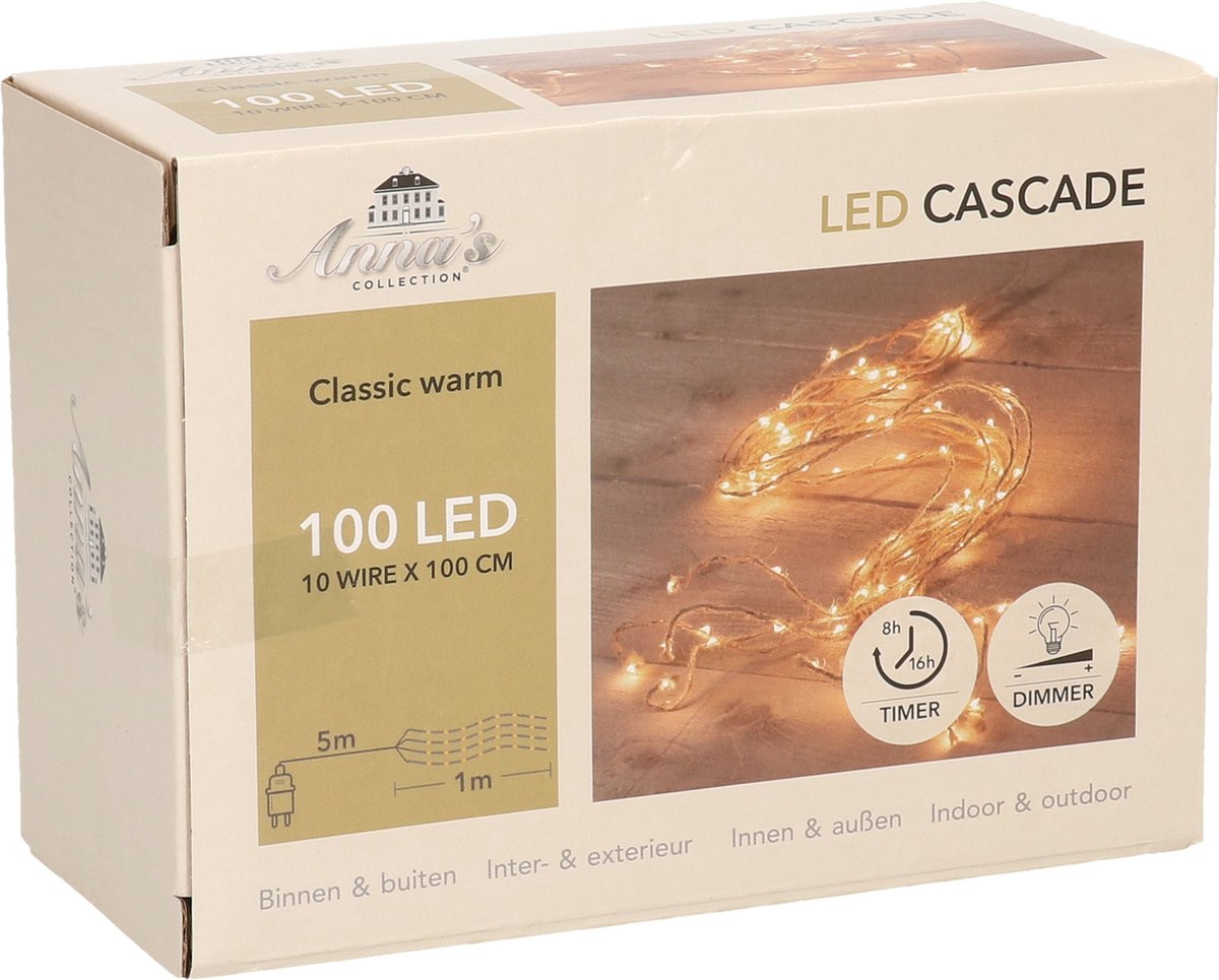 Anna's Collection Kerstverlichting 20 m warm wit 900 leds met