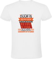 T-shirt homme bon couvreur | professionnel | travail | emplois | réparation | plombier | drôle | Blanc