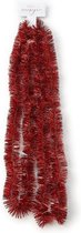 Guirlande de Noël rouge 270 cm - Guirlande feuille lametta - Décorations pour sapin de Noël rouge