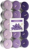 Lavendel Geurkaarsen – 30x Waxinelichtjes – Theelichten – D4 cm – 4 Uur Brandtijd – Geparfumeerde Kaarsen