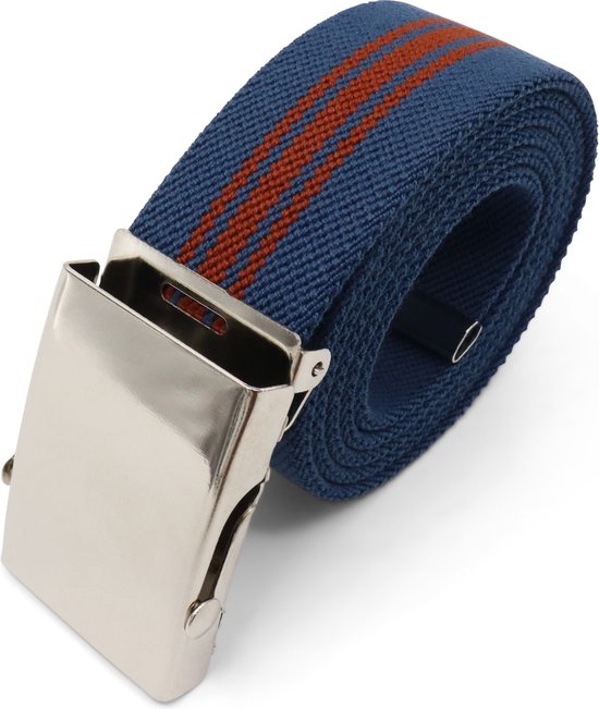 Safekeepers koppelriem - Canvas riem - military belt - Blauw Rood