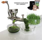 Bol.com Handmatige tarwegras juicer | slowjuicer (rvs) + kweekset aanbieding