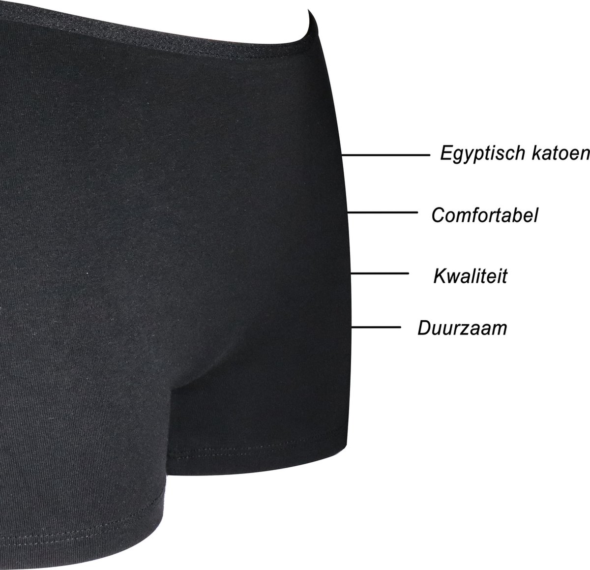 VANILLA - Dames boxershort, Dames ondergoed - 3 stuks - Egyptisch katoen  