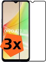 Screenprotector Geschikt voor OPPO A77 Screenprotector Bescherm Glas - Screenprotector Geschikt voor OPPO A77 Screen Protector Tempered Glass Full Screen Full Cover - 3 PACK