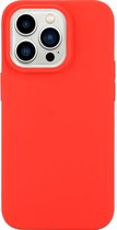 Mobigear Hoesje geschikt voor Apple iPhone 14 Pro Telefoonhoesje Flexibel TPU | Mobigear Colors Backcover | iPhone 14 Pro Case | Back Cover - Rood