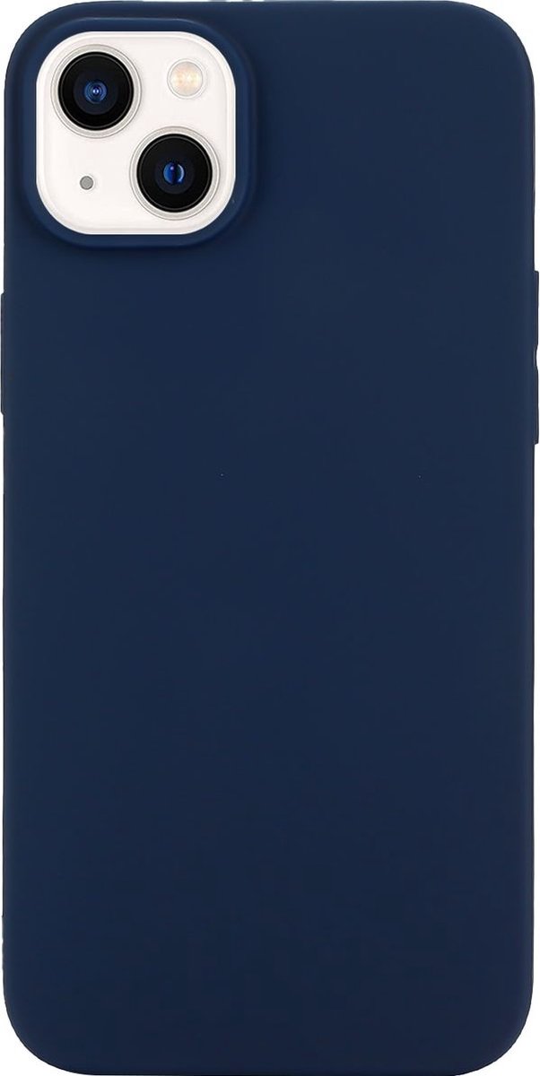 Mobigear Hoesje geschikt voor Apple iPhone 14 Telefoonhoesje Flexibel TPU | Mobigear Colors Backcover | iPhone 14 Case | Back Cover - Marineblauw