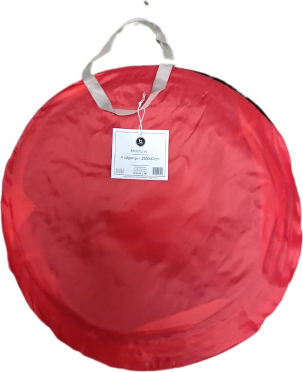 Buxibo Speeltunnel 4 Uitgangen - Kruiptunnel - Kinderspeelgoed/Binnenspeelgoed /Buitenspeelgoed - 250x46cm — afbeelding 2