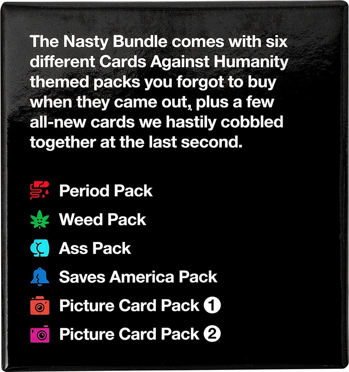 Cards Against Humanity Nasty Bundle 6 Themed Packs + 10 All-new Cards — afbeelding 2