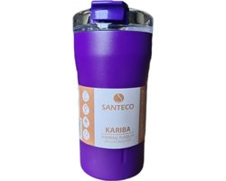 SANTECO Dubbelwandige RVS thermos beker Kariba - Aurora Paars - thermosfles