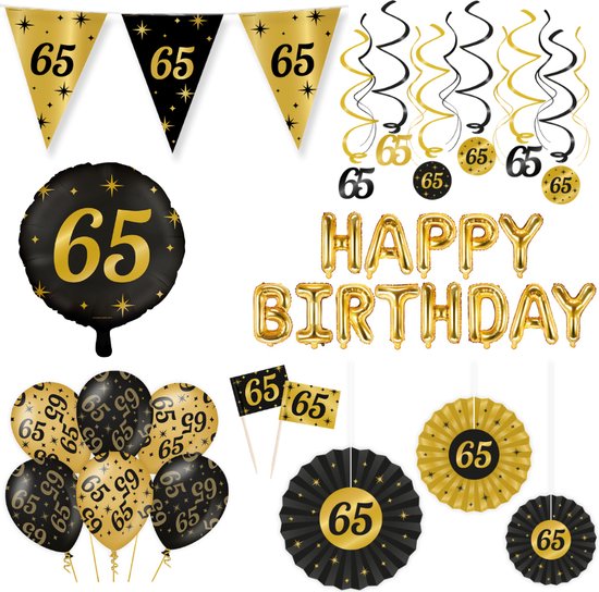 Classy Party 65 jaar verjaardag versiering pakket XL | bol