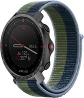 Strap-it Nylon smartwatch bandje - geschikt voor Polar Grit X / Grit X Pro / Vantage M / M2 / V3 - moss green