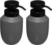 5five Zeeppompjes/zeepdispensers van kunststeen - 2x stuks - 320 ml