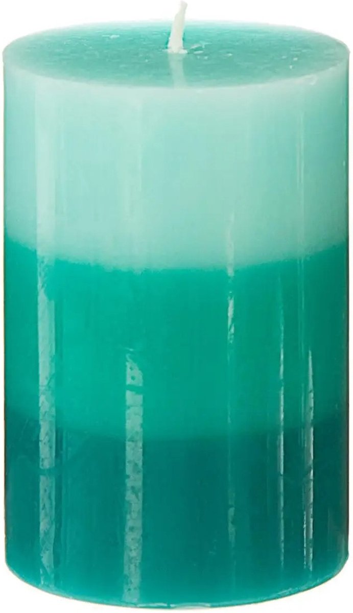 Atmosphera Geurkaars Nina - 1x stuks - Tiare bloem - 45 branduren - 7 x 10 cm - kaars Turquoise
