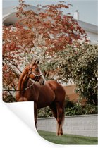 Muurstickers - Sticker Folie - Paard - Boom - Halster - 40x60 cm - Plakfolie - Muurstickers Kinderkamer - Zelfklevend Behang - Zelfklevend behangpapier - Stickerfolie