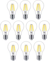 10 stuks Philips LED filament lamp E27 3.4W/927 470lm helder Dimbaar A60 Cri90