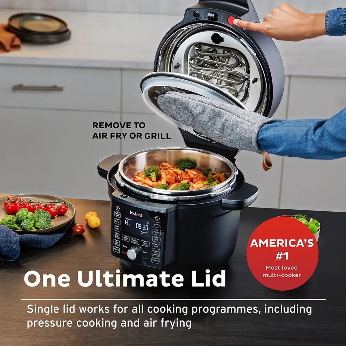 Instant Pot Duo Crisp Ultimate Multicooker & Airfryer - 13-in-1 Snelkookpan - Air Fry - Sous-vide - Slowcooker - Eén Deksel Ontwerp - Tot 6 Porties thumbnail 8