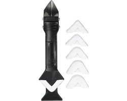 STACK Kit Schraper | 3 in 1 - Kitspatel - Kitschraper - Kittuit - Afstrijkrubber Siliconen Set - Voegstrijker Set - Kit Naden - Afkitten - Kit Verwijderen - Tuitjes - Voegenset - Kitstrijker - Kitaccessoires - Kitset - Kit Verwijderaar