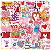 Stickers - Valentijnsdag - Liefde - Love - 50 Stuks - Geschikt voor Muur, Laptop, Notitieboek, etc.