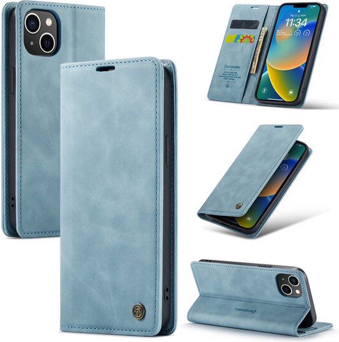 iPhone 14 Pro Max Hoesje - Deluxe - Turquoise - Telefoon Hoesje - Case - Duurzaam - Betaalbaar