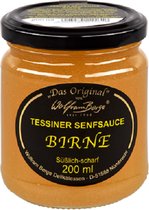 Berge originele Ticino peren-mosterdsaus 6 x 200 ml glazen