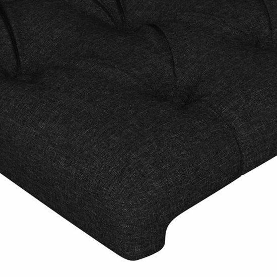 vidaXL Tête de lit Noir 90 x 7 x 78/88 cm Tissu