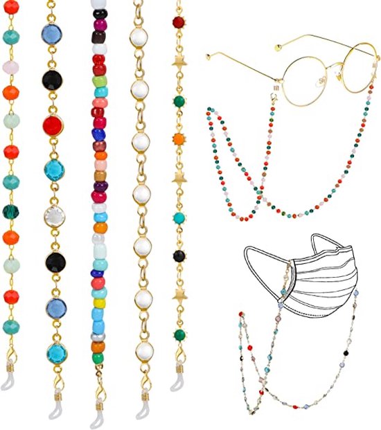 Boho Brillenketting Met Kralen - Anti-slip Brilhouder Voor Zonnebril & Leesbril