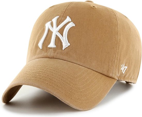 47 - Baseball Cap - Clean Up - Lifestyle - Unisex - Katoen - New York Yankees - Camel - One Size