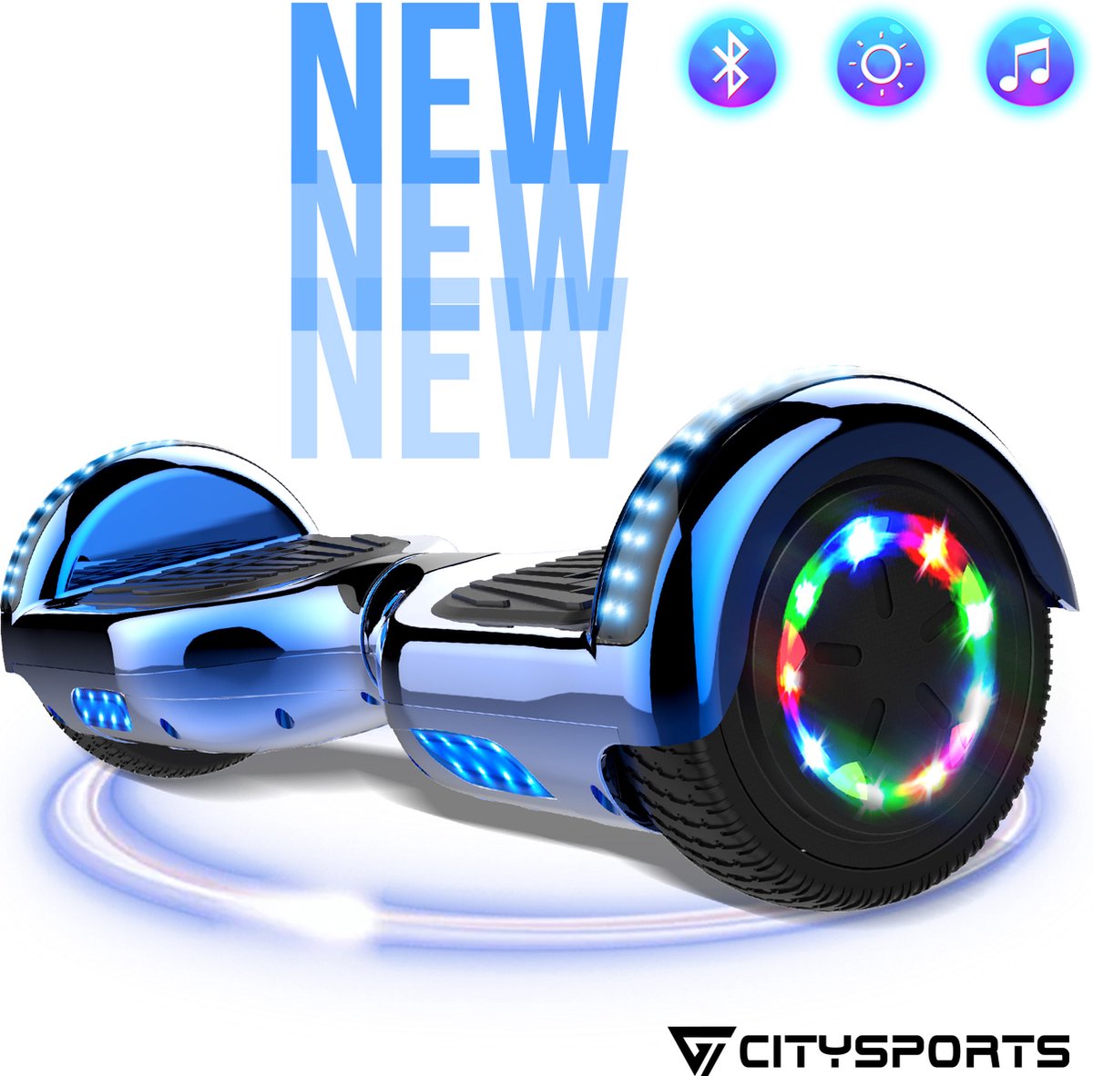 CITYSPORTS 6.5" Hoverboard, Bluetooth Intégré, Hoverboard Electrique, E- Scooter,... | bol