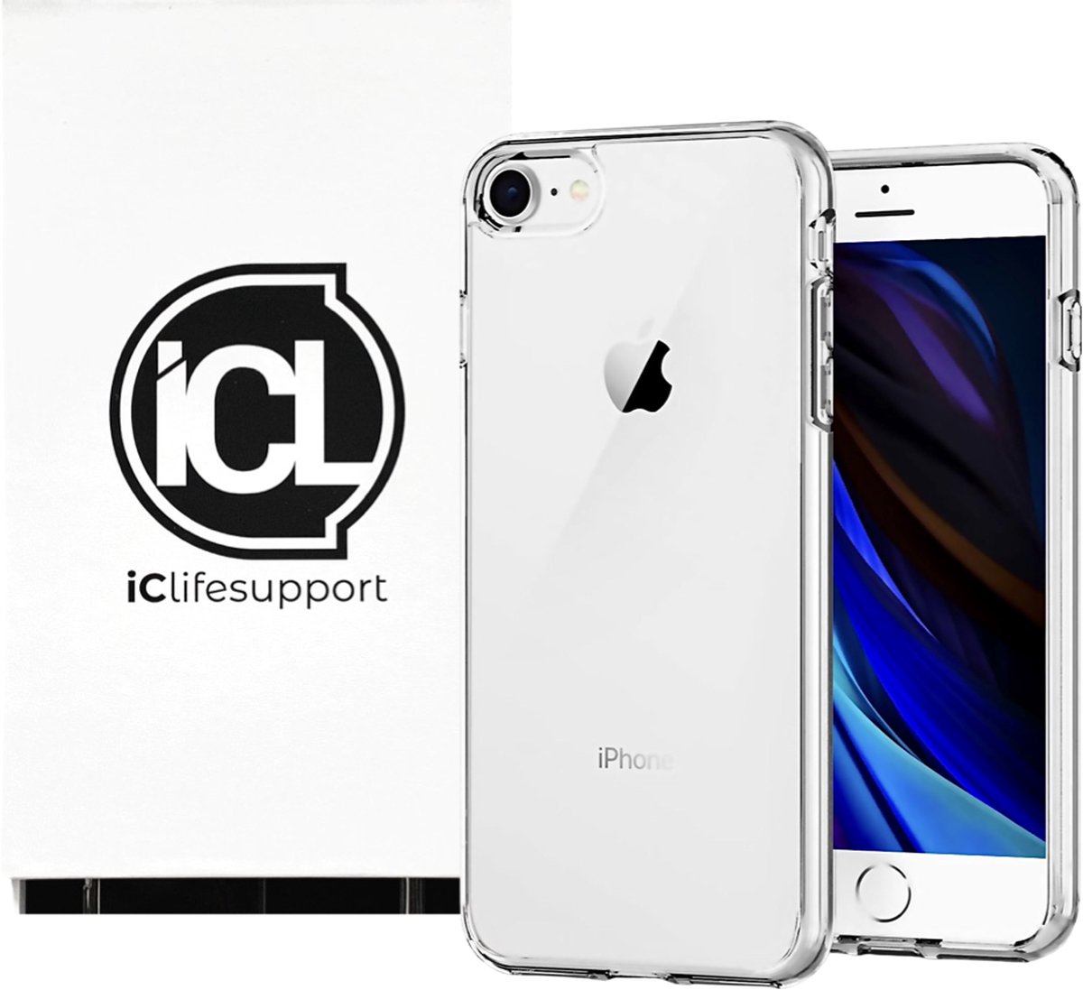 iPhone SE 2022 hoesje apple siliconen transparant case - shock proof Apple iPhone SE 2020 hoesje iphone 7 hoesje iphone 8 hoesje - TPU + ACRYL case magsafe geschikt