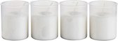 Kaarsje in transparant houdertje - doorzichtige cup Kaarsen - 4 Stuks