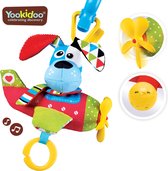 Yookidoo Baby Grijpspeelgoed voor Buggy en Autostoel met Activiteiten Hond in Vliegtuig
