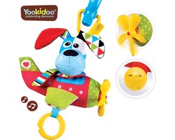 Yookidoo Kinderwagenhanger Musical Plane Dog 25 Cm
