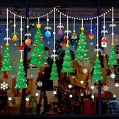 Festivz Autocollants pour fenêtre de sapin de Noël - Décoration de Noël - Décoration de fête - Rouge - Vert - Wit - Fête