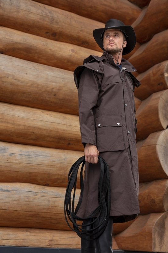 Equitheme Lange regenjas rider coat - maat XL - chocolate | bol.com
