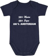 100 % Amsterdam Babyromper Jongen | Amsterdammer | Rompertje | Romper | Baby | 020 | Jongensromper