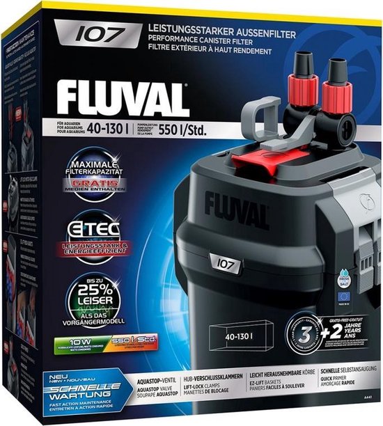 Buitenfilter Voor Aquarium Fluval C2 Clip-On Aquariumfilter - 5-traps, Voor Aquaria 38-115 Liter, 400 L/u Aquarium Filter