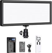 Neewer® - Super Slim 2.4G T120 op camera LED Videolamp Bi-color 3200-5600K Dimbaar met LCD-scherm - Li-ion bBtterij en USB-oplader - Zachtere LED-lampen voor Portret Kinderen Productfotografie video