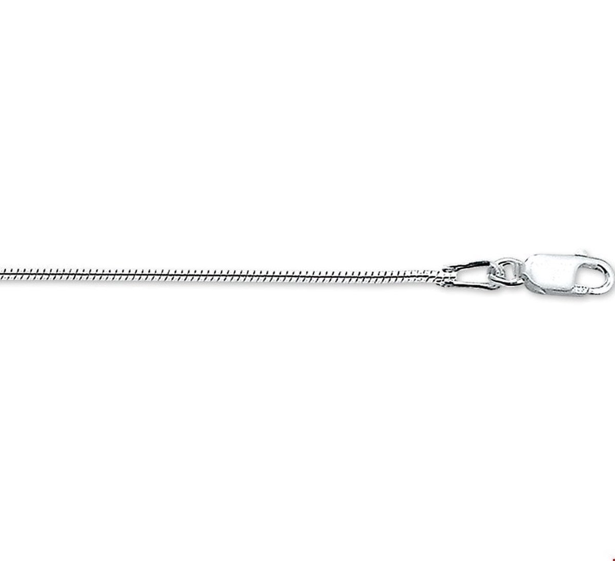 Zilveren Collier slang rond 1 1021115