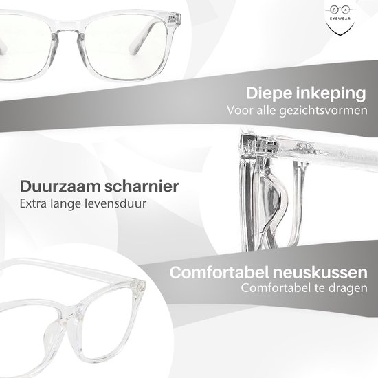 LC Eyewear Computerbril - Blauw Licht Filter - Blue Light Glasses -  Beeldschermbril -... | bol.com
