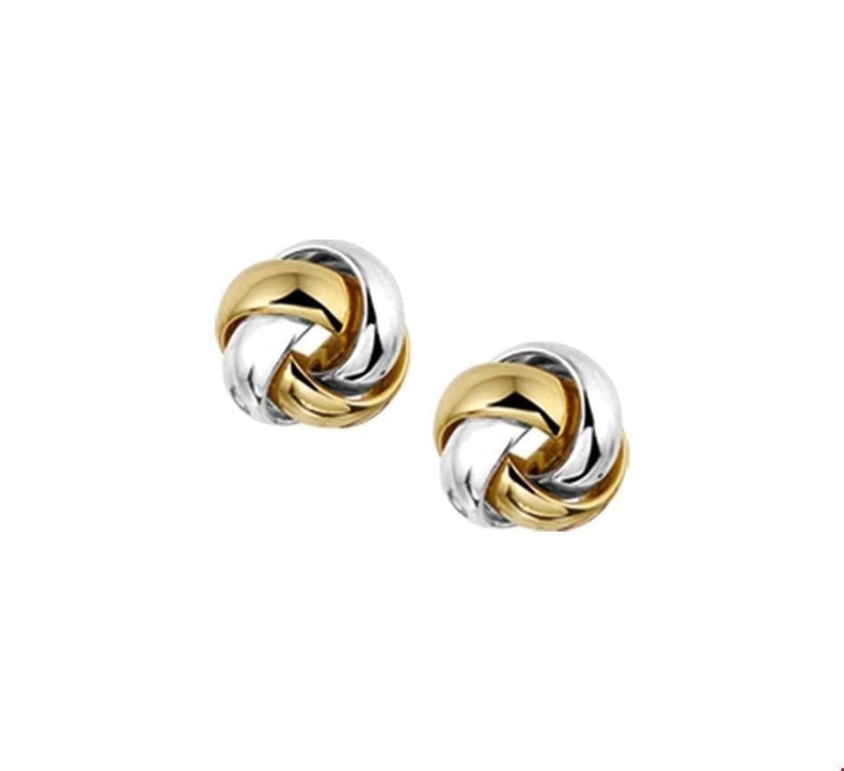 Bicolor Gouden Oorknoppen knoop 4207480