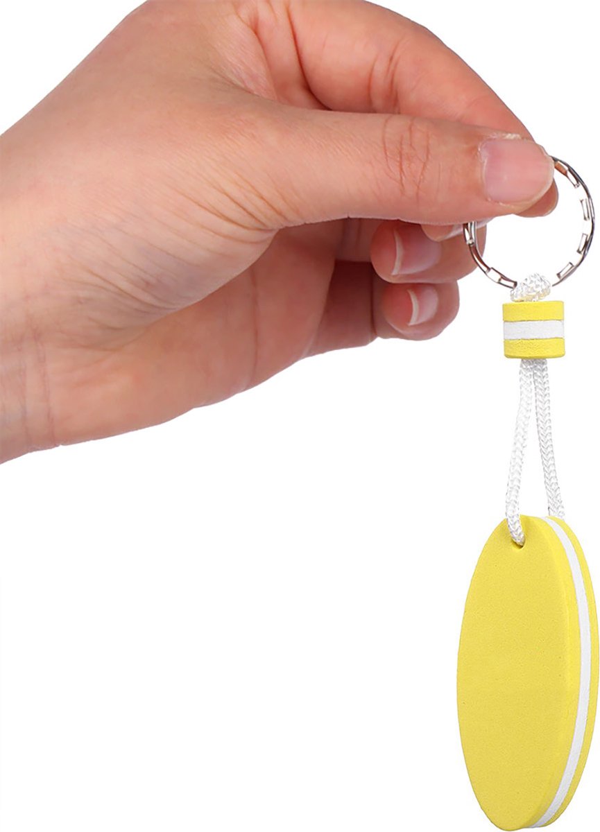 Drijvende sleutelhanger - Sleutelhanger - Foam sleutelhanger - Watersport sleutelhanger - Geel - Drijvende sleutels - Watersport