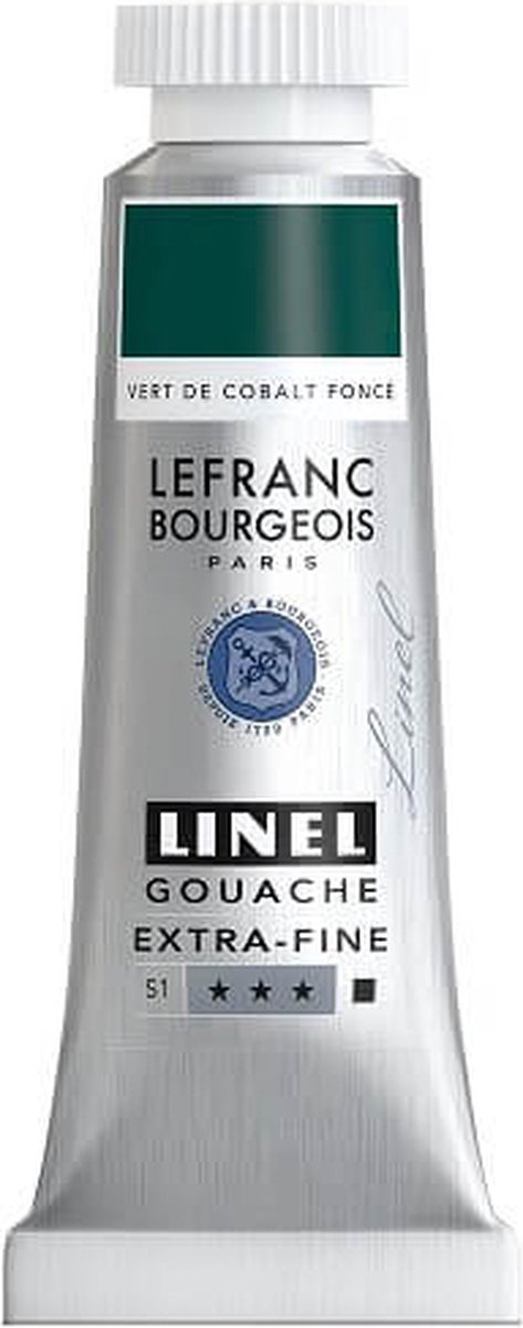 Lefranc & Bourgeois Linel Gouache Extra Fine Cobalt Green Deep 198 14ml
