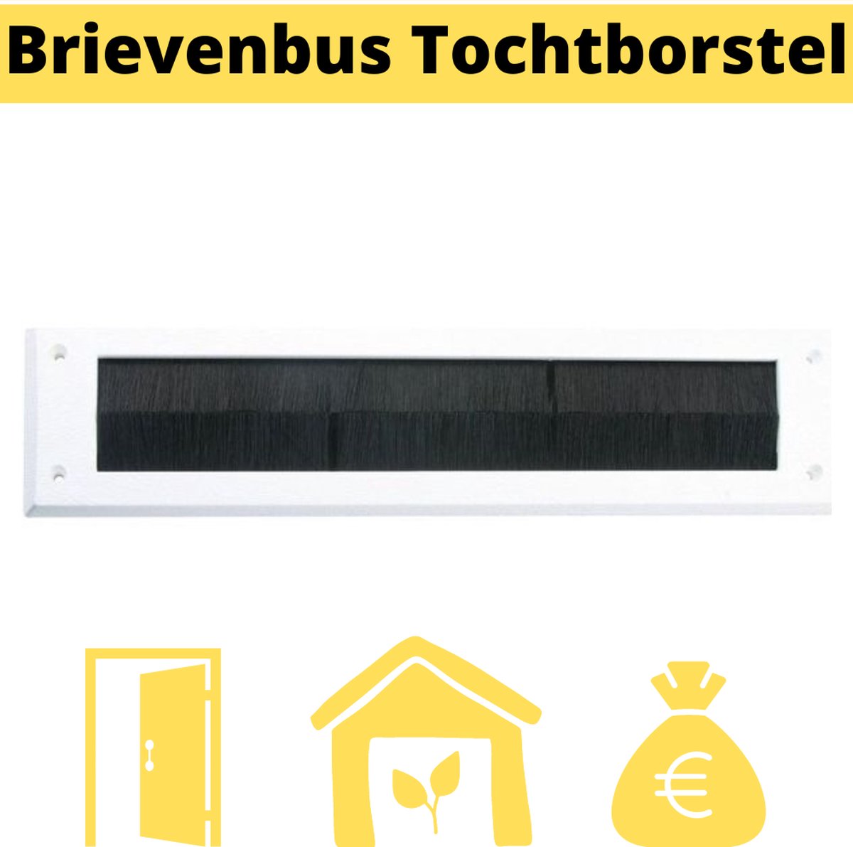 Sencys Brievenbus Borstel Binnezijde - Wit - Brievenbusklep Binnenzijde -  Tochtklep... | bol.com