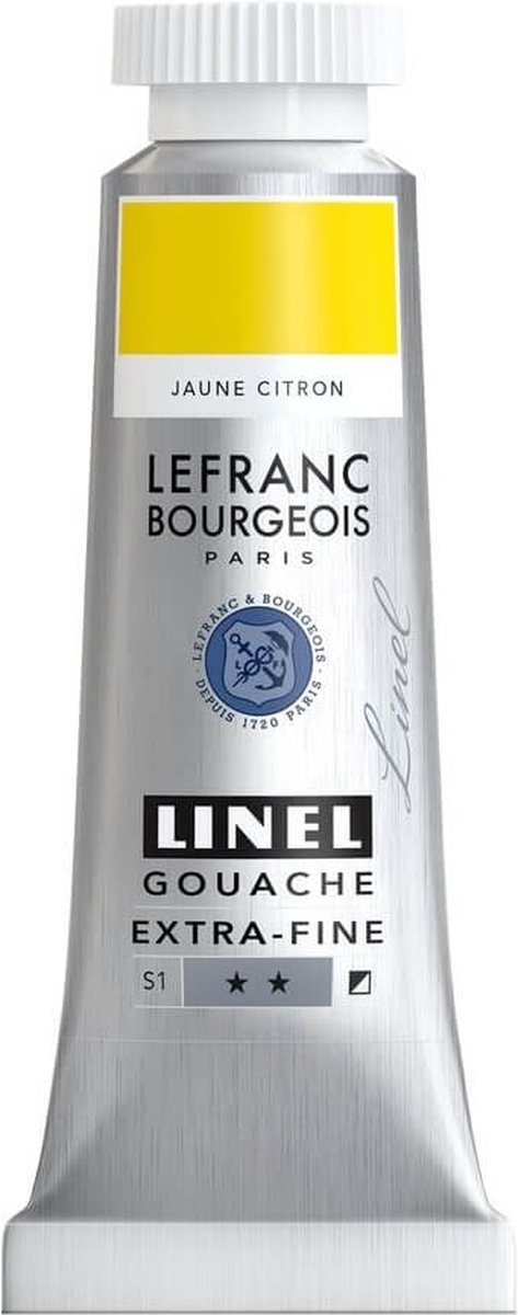 Lefranc & Bourgeois Linel Gouache Extra Fine Lemon Yellow 158 14ml